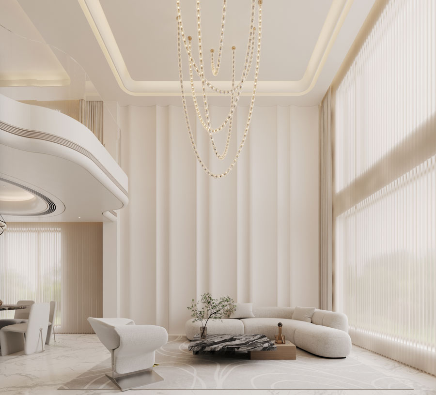 空间意境：极简底色下的“温润奢华与光影诗