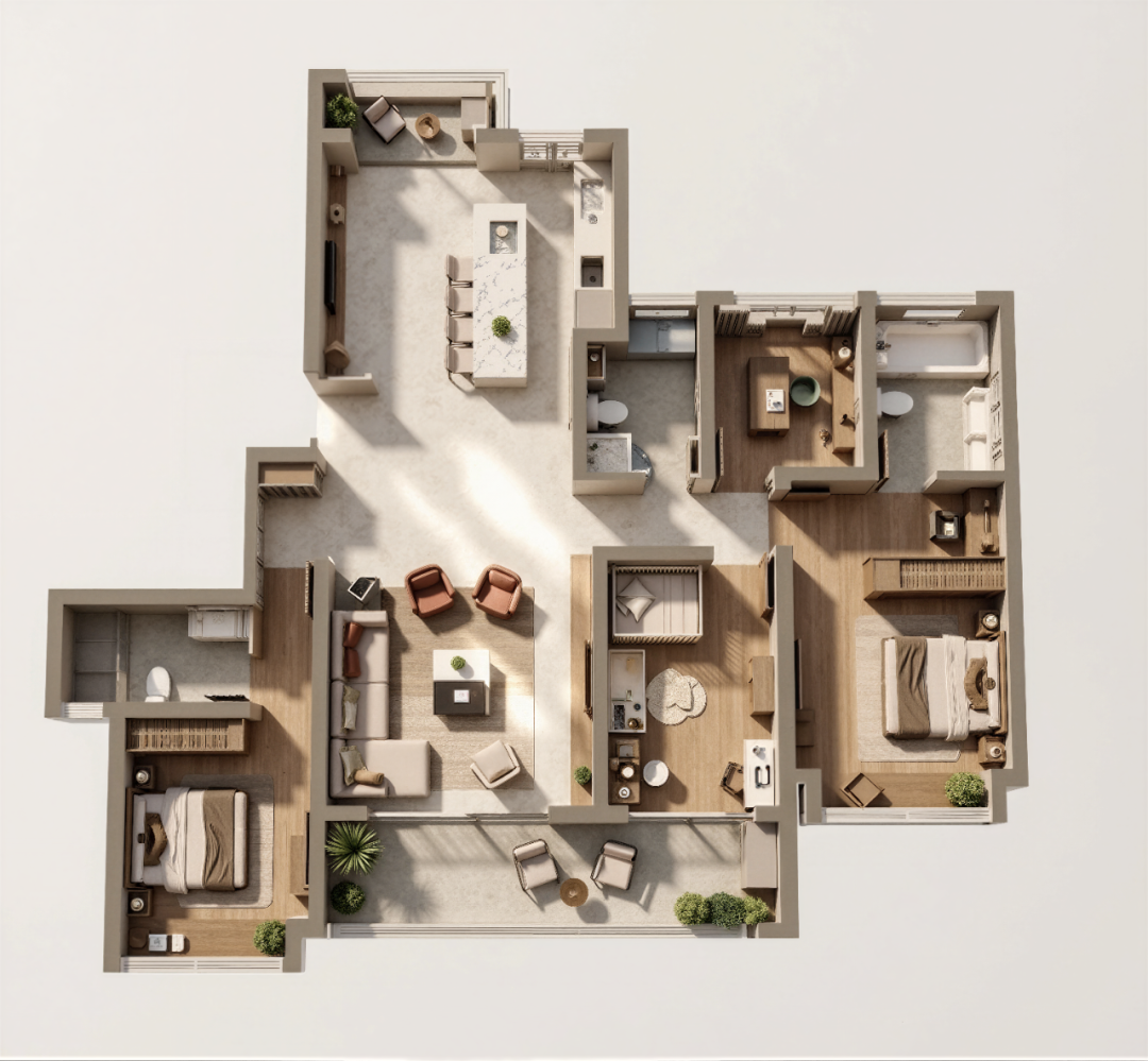 餐厨一体化设计，解锁轻奢质感生活