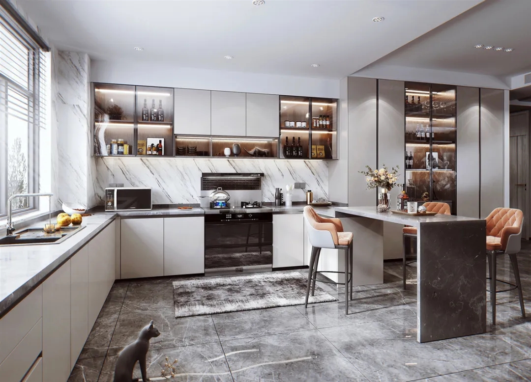 橱柜设计：功能与美学的厨房协奏曲子